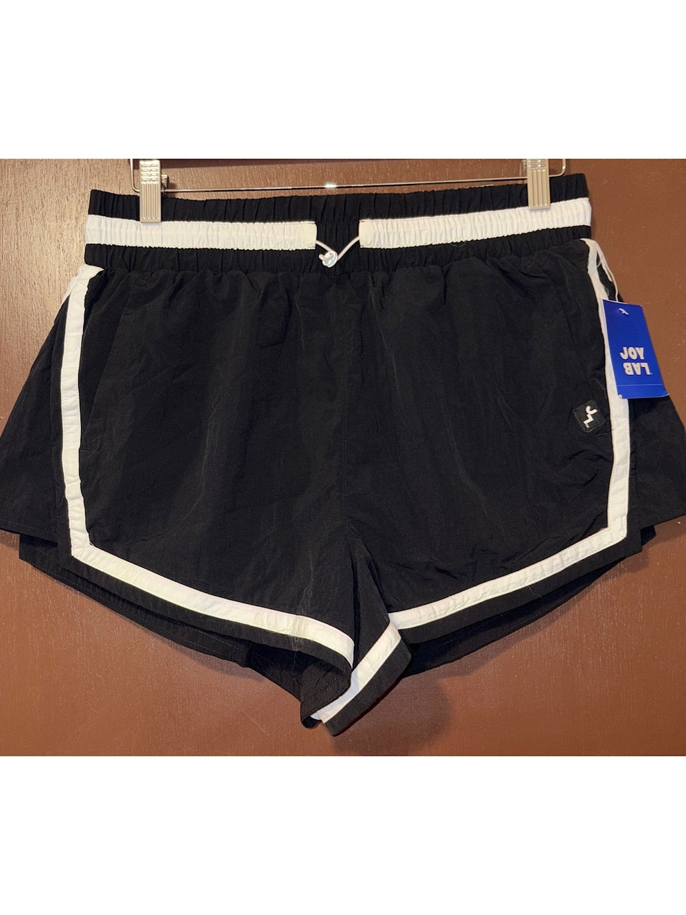 JoyLab Athletic Shorts (Black w/ White Trim - Medium)